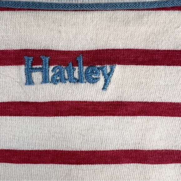 HATLEY Black Lab Dog Striped Tank Top. Red & White w/blue topstitching. Size XL - Picture 7 of 8